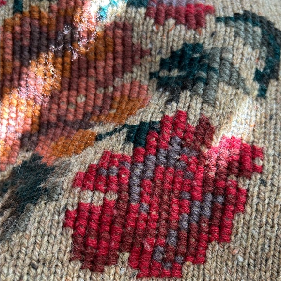 Laura Ashley Floral Knit Sweater - Tan and Plaid Pants Set - Picture 8 of 8